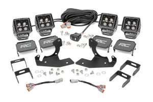 Chevrolet Silverado 3500 HD LED Light Kit - Fog Mount - Rough Country - Amber DRL - Black - '11-'14